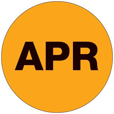 Bsc Preferred 2'' Circle - ''APR'' Fluorescent Orange Months of the Year Labels BUY00019811